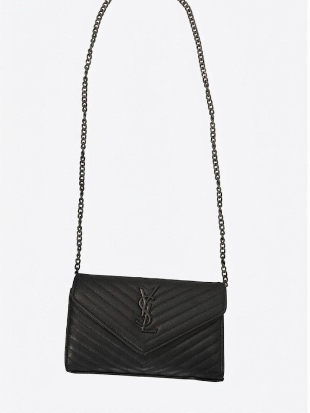 Women's Play Purse Black Quilted Chevron Crossbody Wallet